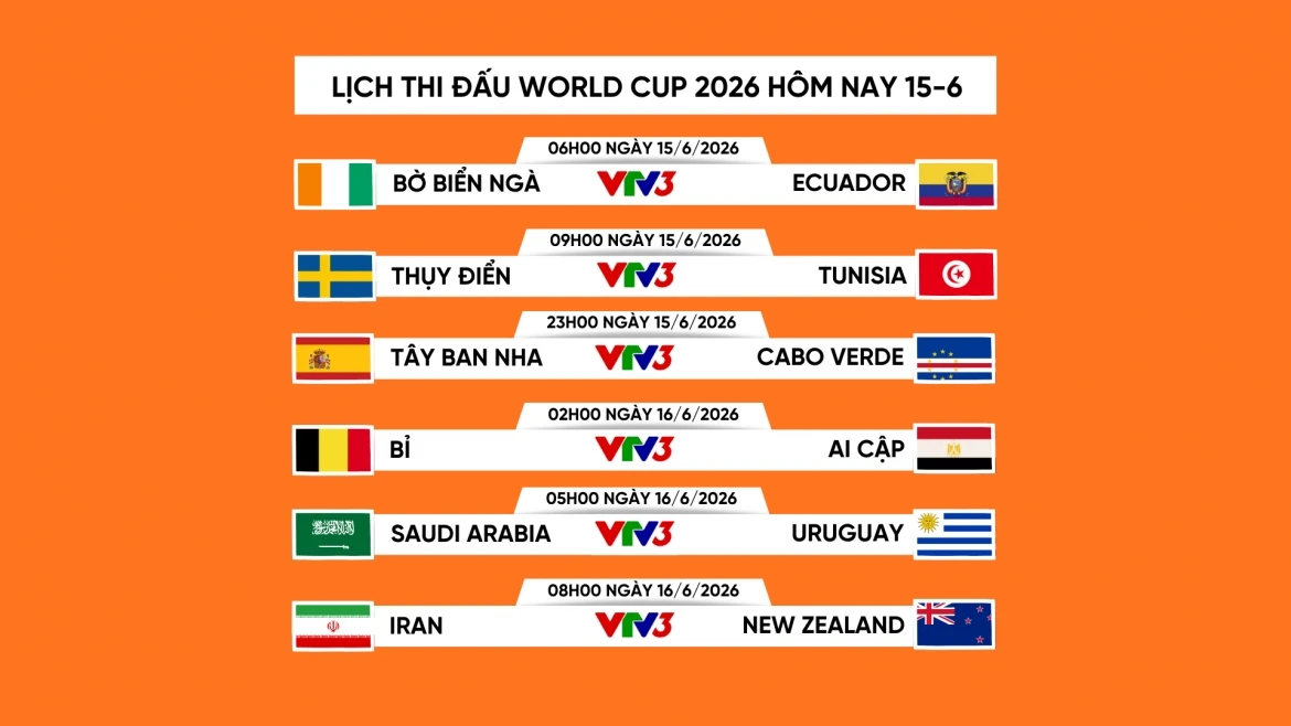 OK9: Lịch trực tiếp World Cup 2026 và các trận cầu tâm điểm ngày 15/6 1 OK9: Lịch trực tiếp World Cup 2026 và các trận cầu tâm điểm ngày 15/6
